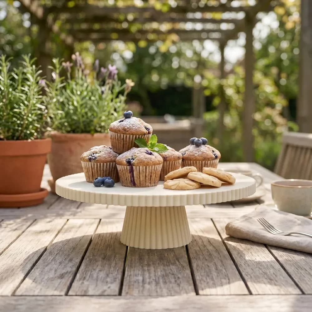 Ribbed Cake Stand