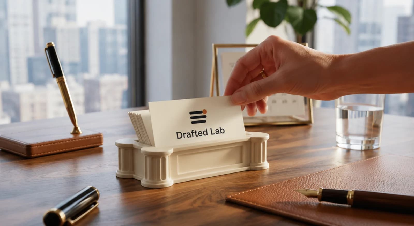 "The Greek" Business Card Holder