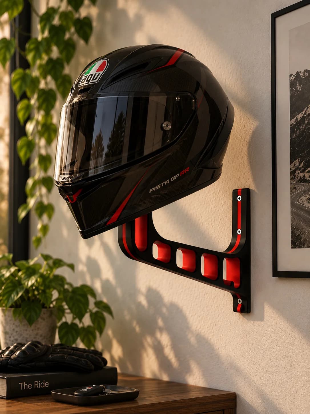 Motorcycle Helmet Wall Mount 3