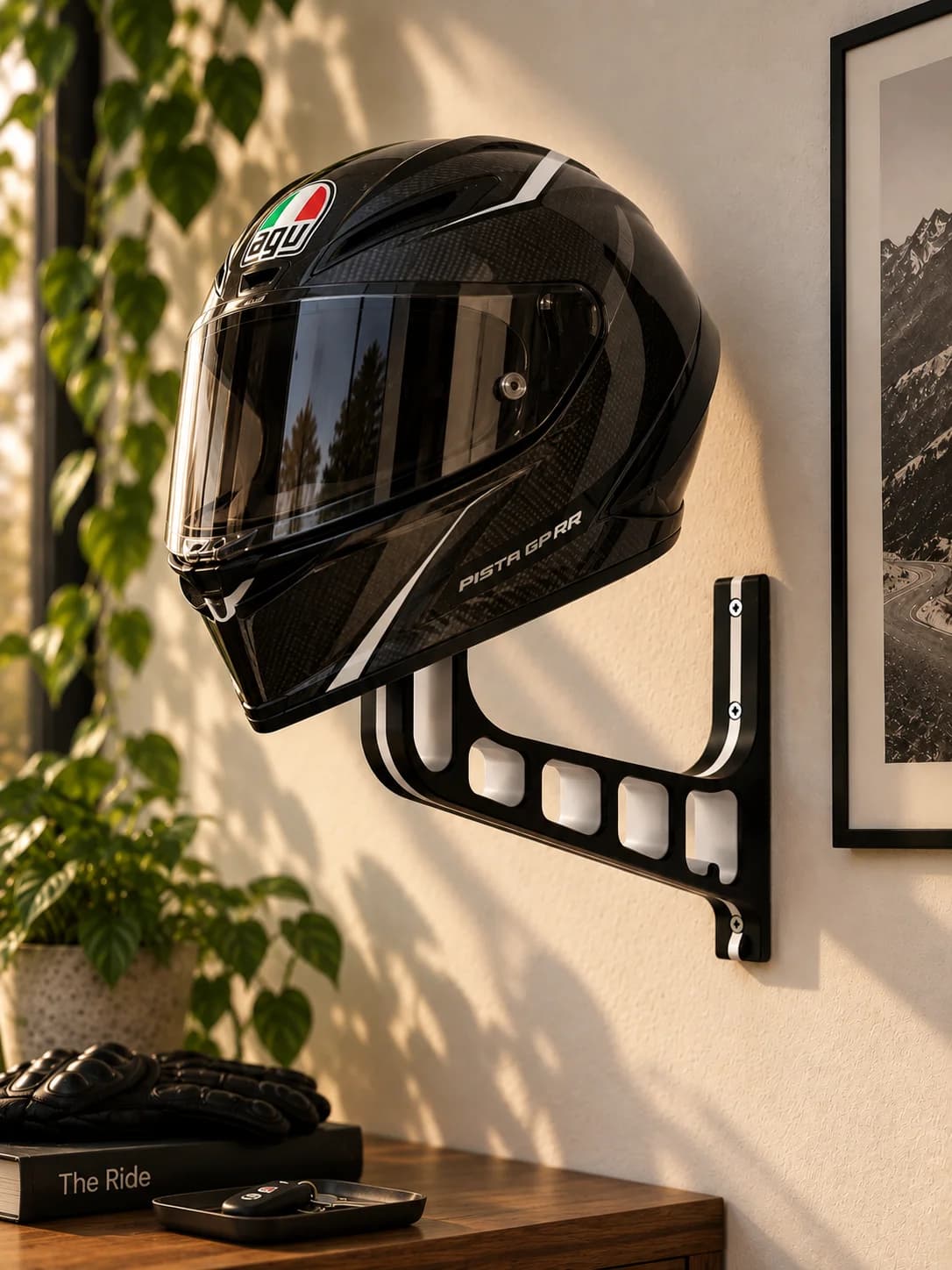 Motorcycle Helmet Wall Mount 6