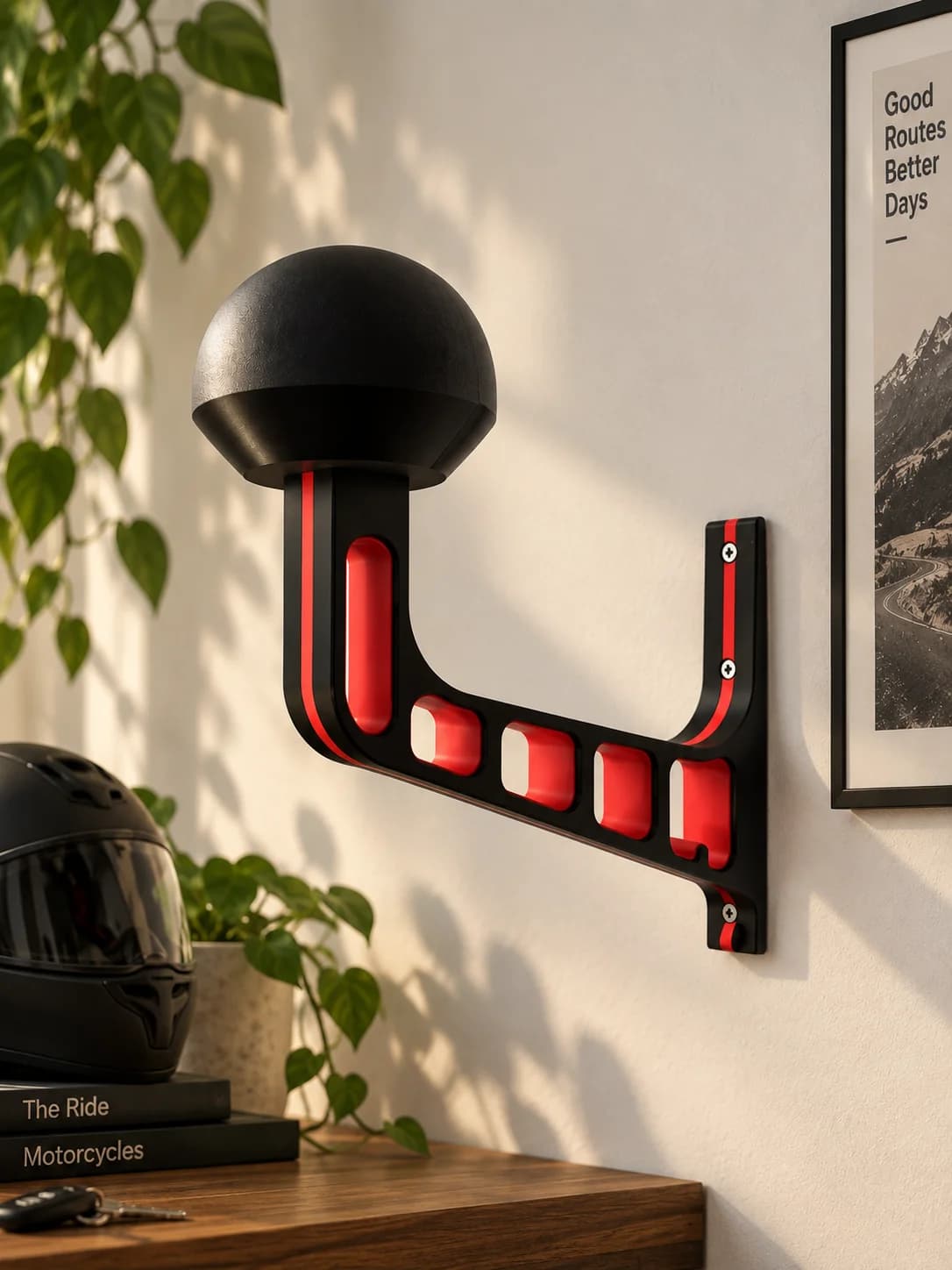 Motorcycle Helmet Wall Mount 4