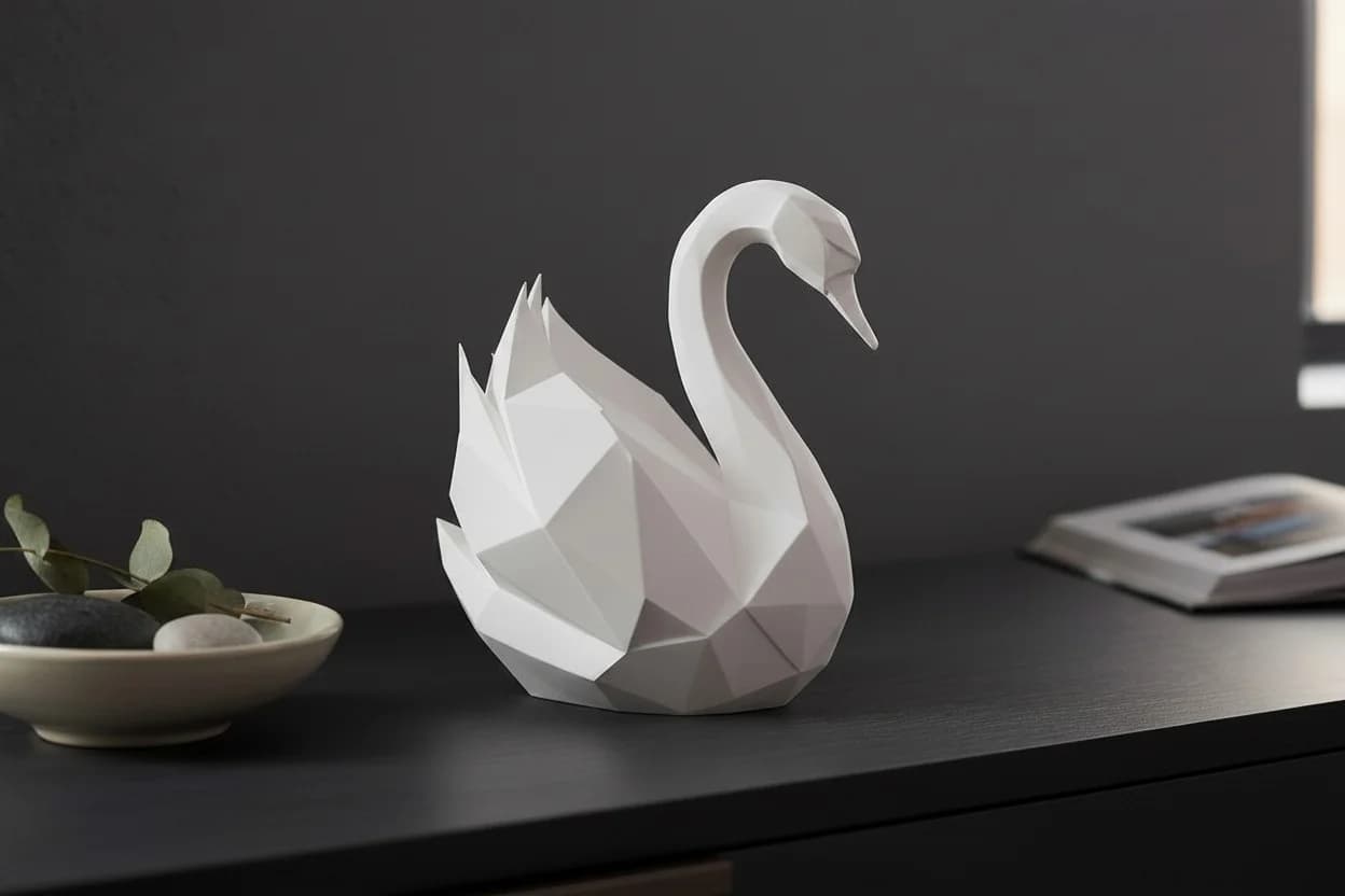 "Nyra" Low-Poly Swan