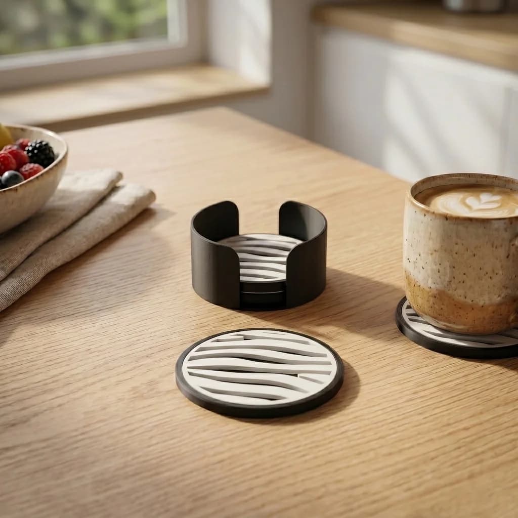 "Zebra" Coaster Set